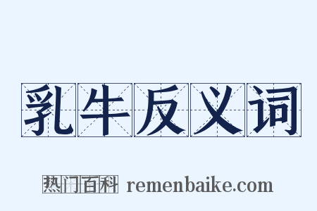 乳牛反义词是什么意思的图片